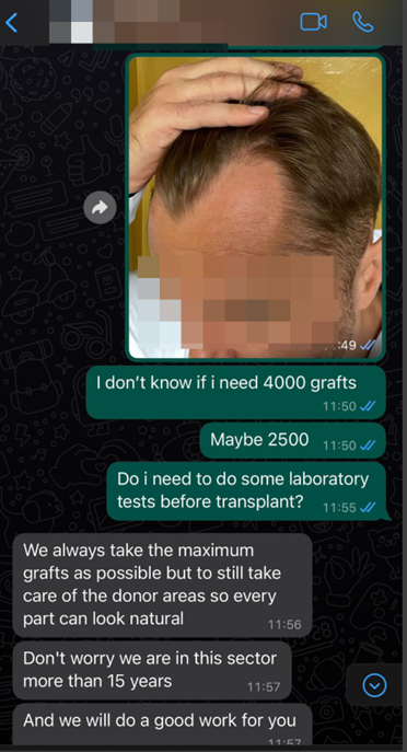 whatsapp 2 clinique de greffe de cheveux